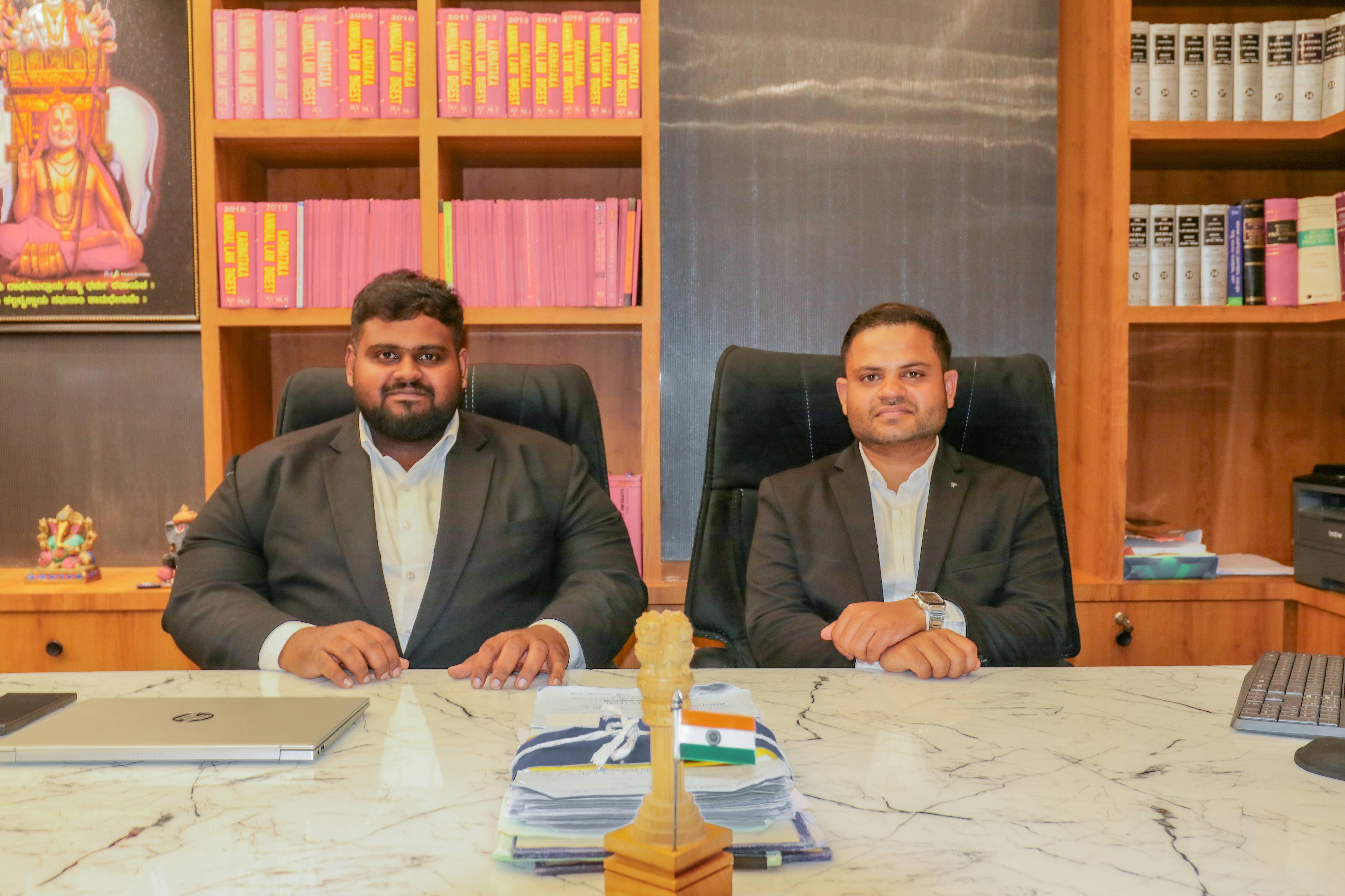 Advocates Manoj Kumar J Y and Subhash R., founders of Vista Legal